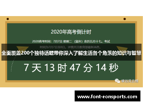 全面覆盖200个独特话题带你深入了解生活各个角落的知识与智慧