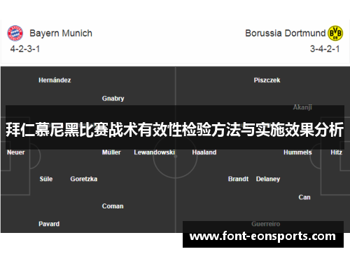 拜仁慕尼黑比赛战术有效性检验方法与实施效果分析