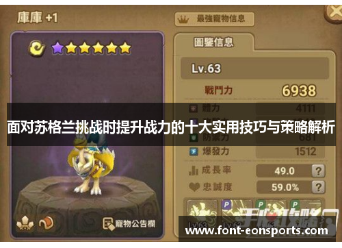 面对苏格兰挑战时提升战力的十大实用技巧与策略解析